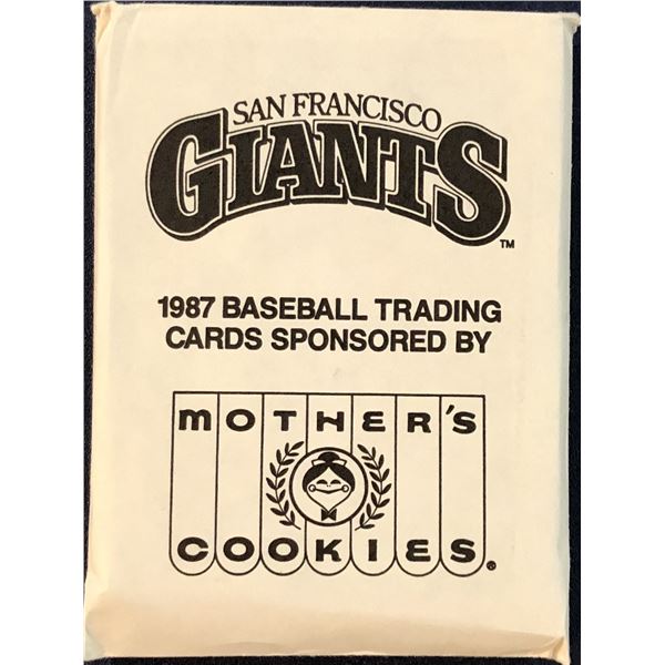 1987 MOTHER'S COOKIES SAN FRANCISCO GIANTS SET