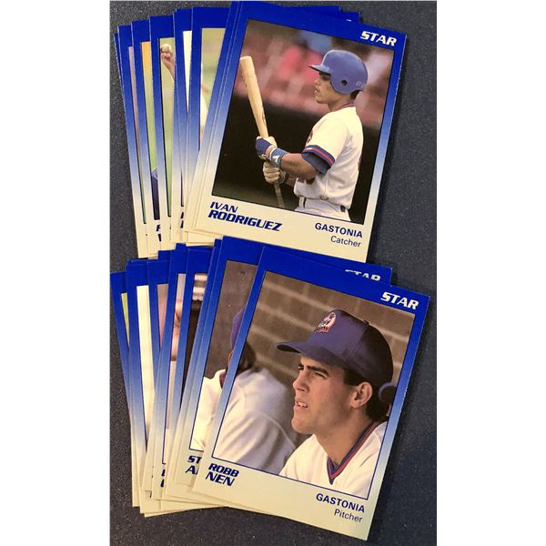 1989 STAR MiLB TEAM SET GASTONIA RANGERS - PUDGE RODRIGUEZ (HOF)