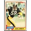 Image 1 : 1981 TOPPS JACK LAMBERT (HOF)