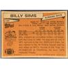 Image 2 : 1981 TOPPS BILLY SIMS ROOKIE CARD
