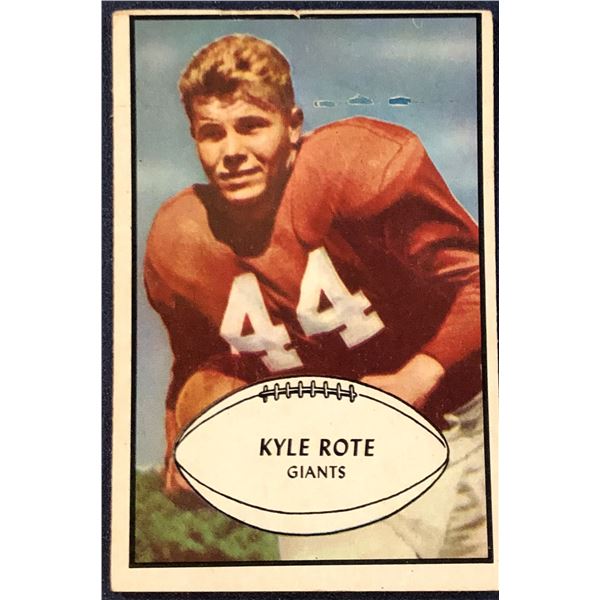 1953 BOWMAN NFL KYLE ROTE