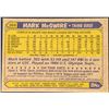 Image 2 : 1987 TOPPS MARK McGWIRE ROOKIE CARD