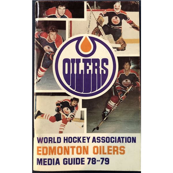 1978-79 WHA EDMONTON OILERS MEDIA GUIDE - GRETZKY ROOKIE YEAR