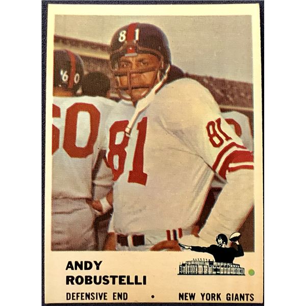 1961 FLEER NFL ANDY ROBUSTELLI (HOF)