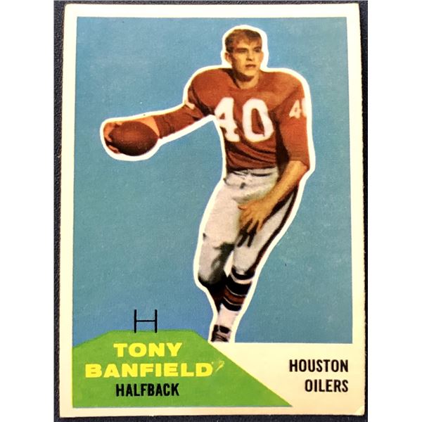 1960 FLEER NFL TONY BANFIELD ROOKIE CARD