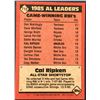 Image 2 : 1986 TOPPS CAL RIPKEN JR. (HOF)