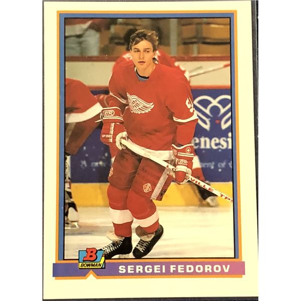 1991-92 BOWMAN SERGEI FEDEROV (HOF) ROOKIE CARD