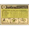 Image 2 : 1961 TOPPS CAMILO CARREON ROOKIE CARD