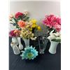 Image 1 : Variety of Vases with Faux Flowers