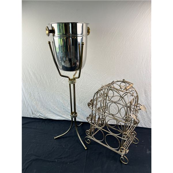 Ice Bucket Stand & Wine Bottle Rack
