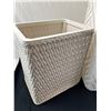 Image 2 : Vintage Wicker Hamper and Waste Bin