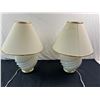 Image 1 : Pair of White Table Lamps