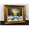 Image 1 : Framed Snowscape Painting