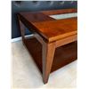 Image 3 : Wooden Coffee Table with Glass Inlay