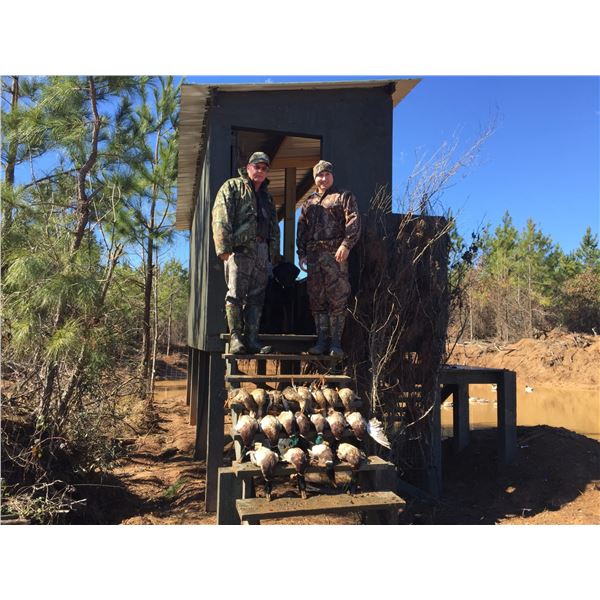 4 man duck and quail hunt for 2 days at Soggy Bottom Lodge