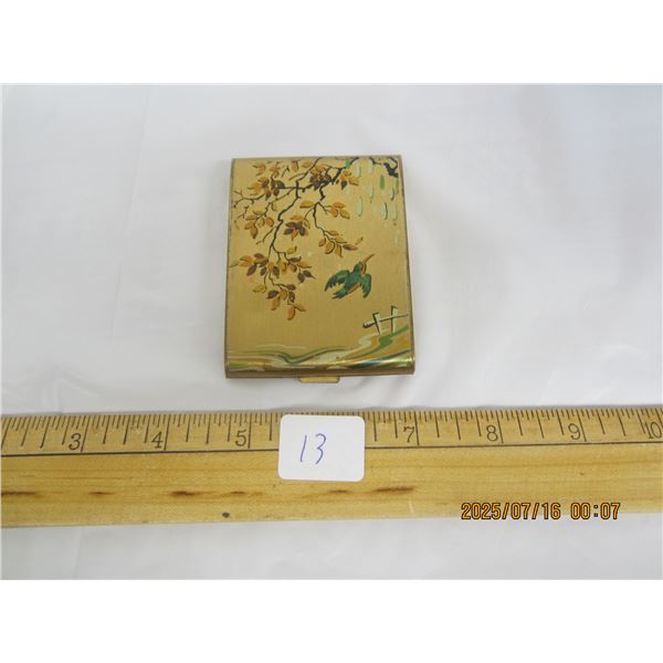 Antique Ladies Compact with Birds on it