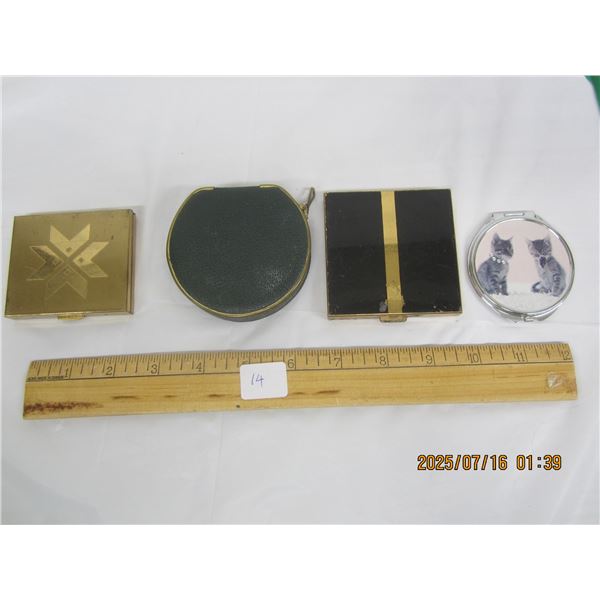 Lot of 4 Vintage Ladies Compacts