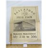 Image 1 : Original Saskatoon 1932 Free Fair Advertisement  Very Rare Item