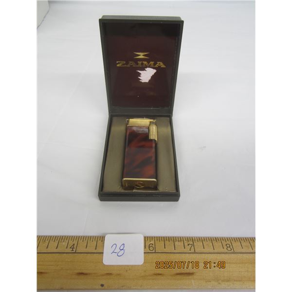 Vintage Zaima Lighter with Display Case