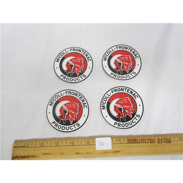 4 Red Indian Stickers