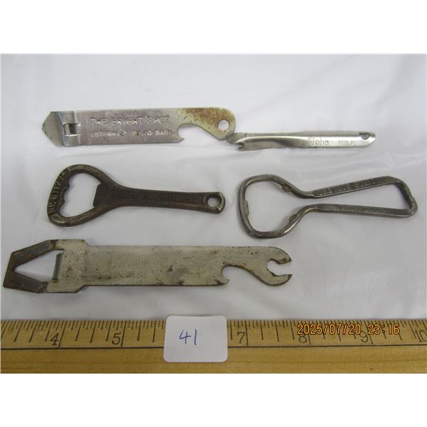 Lot of 5 Advertising  Bottle Openers