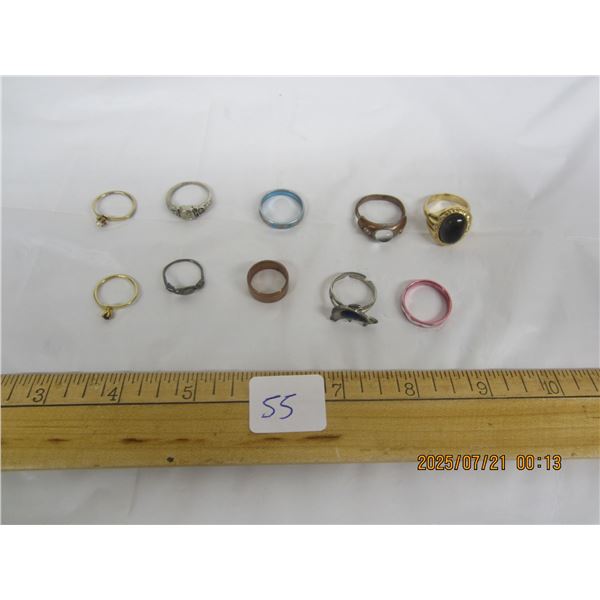 Lot of 10 Vintage Rings