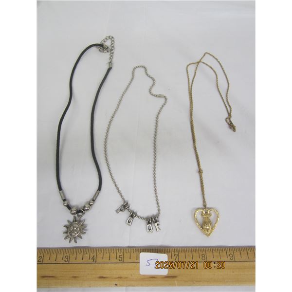 Lot of 3 Chains with Pendants