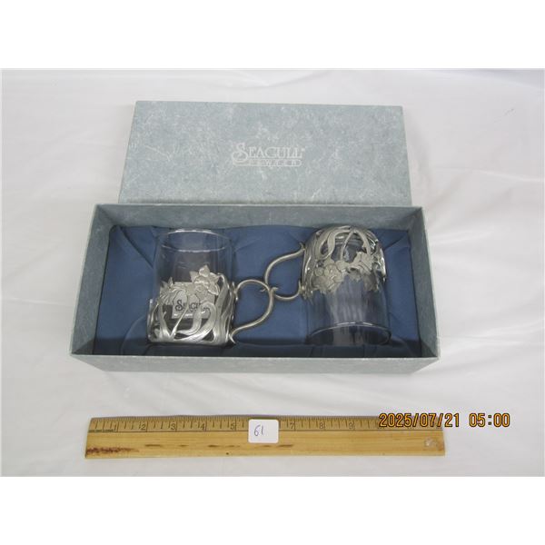 Seagull Pewter Glasses in Original Display Box