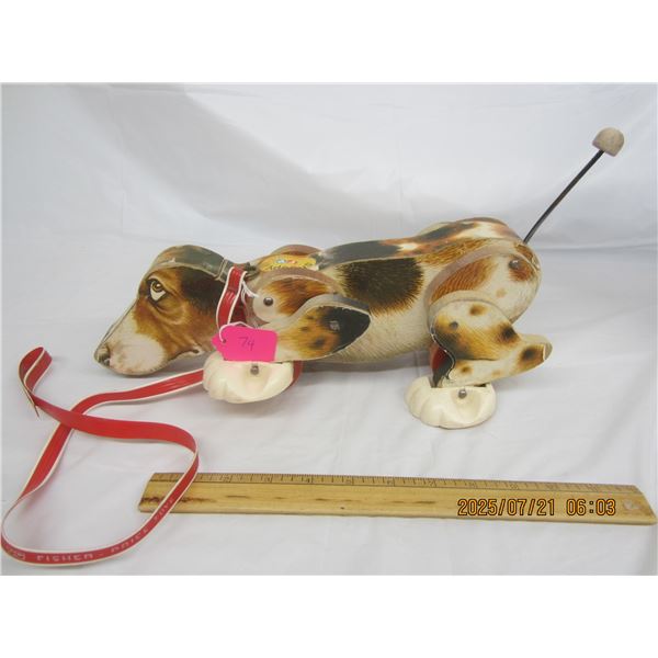 Vintage Fisher Price Snoopy Dog Pull Toy Good Shape