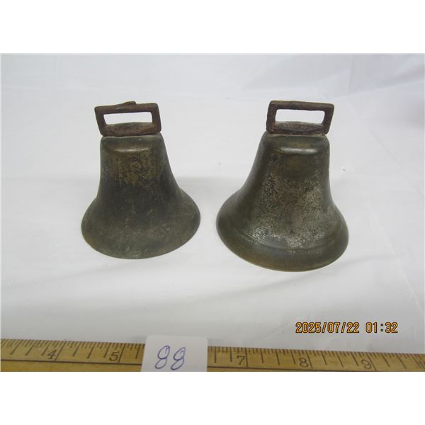 Lot of 2 Brass Horse Bells