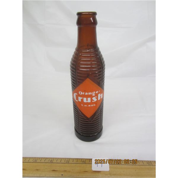 Antique Amber Orange Crush Bottle in Good Condition