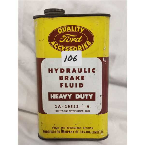 Ford brake fluid tin can
