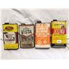 Image 1 : Four oil related tin cans