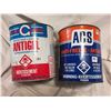 Image 1 : Two antifreeze tin cans