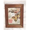 Image 1 : Old white rose framed advertising 7"X9"