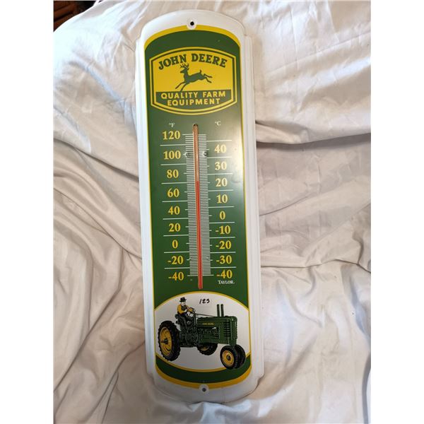 Metal john deere thermometer 27"X8"
