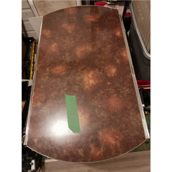 Vintage chrome table, unfolds easy