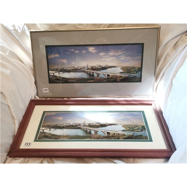 Two river saskatoon viewns 21"x9", 21"x11"