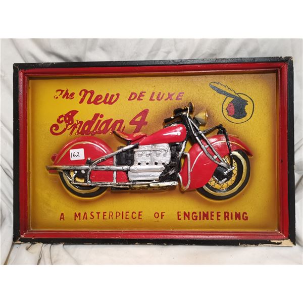 Indian 3D motorcycle sign