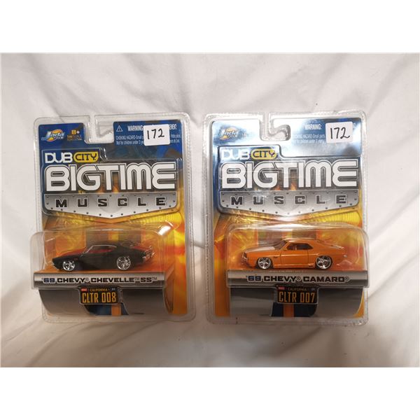 Two chevy muscle cars, dub city