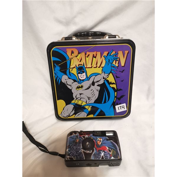 Batman lunchbox and camera