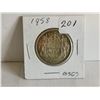 Image 1 : 1958 silver half dollar