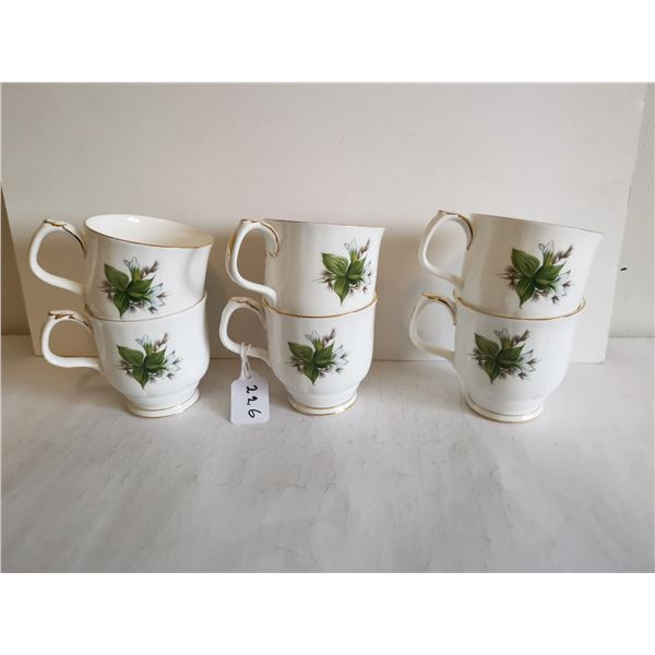 6 royal albert coffee mugs bone china