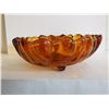 Image 2 : Vintage indiana footed amber fruit bowl 11"
