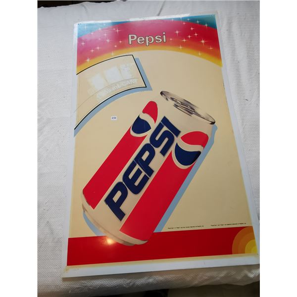 pepsi plastic sign 28"x44"