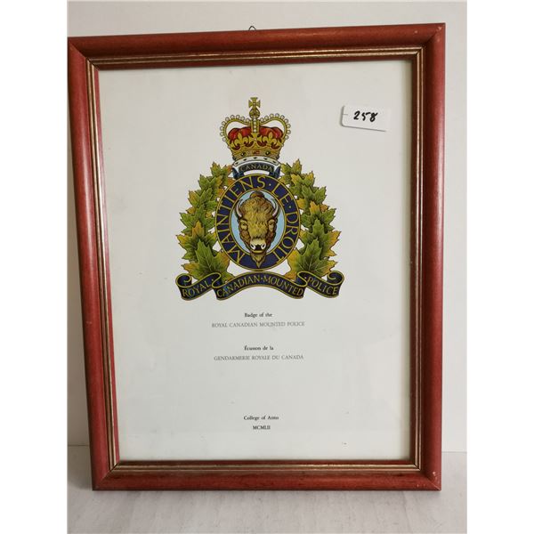 RCMP college of arms picture 11x14
