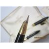 Image 4 : Antique Sheaffer's Pen and Pencil Set with a 14kt Gold Nib 1952-1959 Snorkel Pen in Display Box