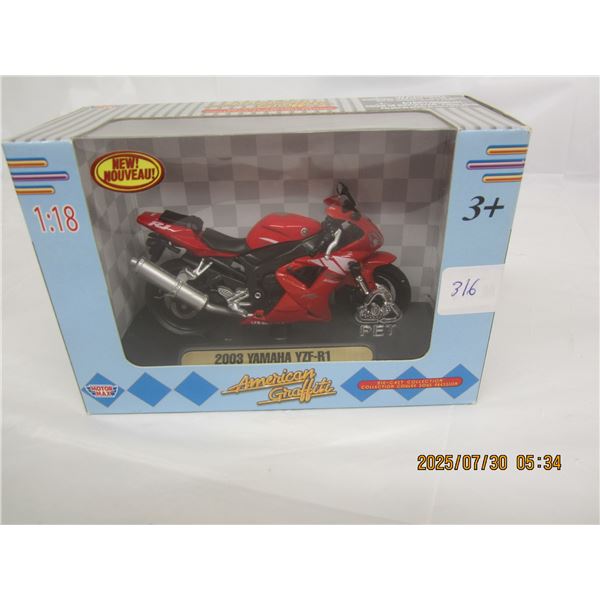 American Graffiti Yamaha YZF-RI Die Cast Motorcycle
