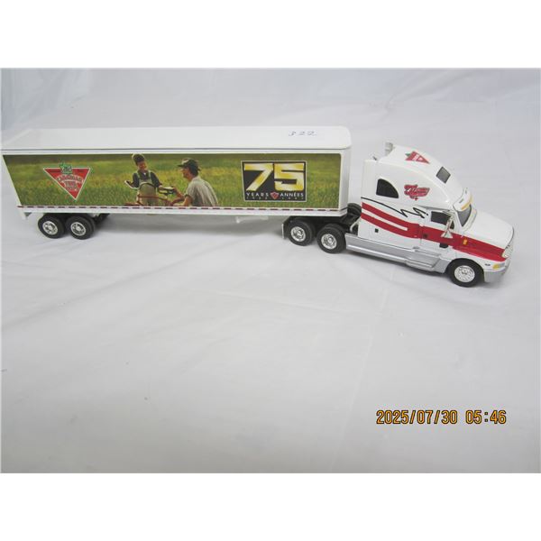 Canadian Tire Die Cast Semi Bank  with Key
