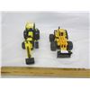 Image 4 : Lot of 2 Toy Tractors Loader and Tractor with Backhoe on the Front